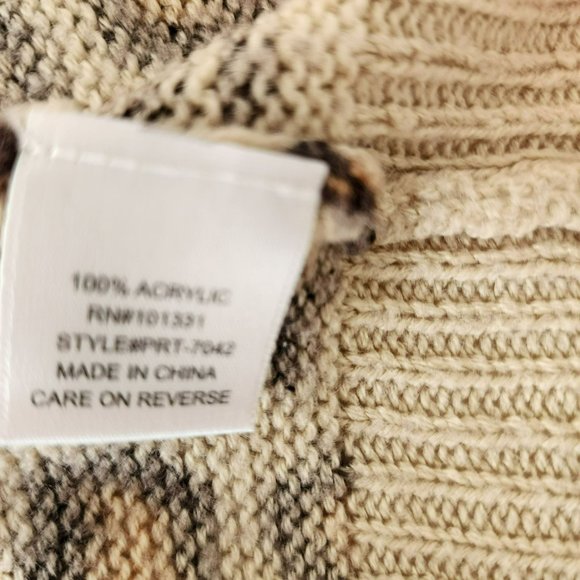 Sweater Animal Print Small Coral Brown - Picture 3 of 12